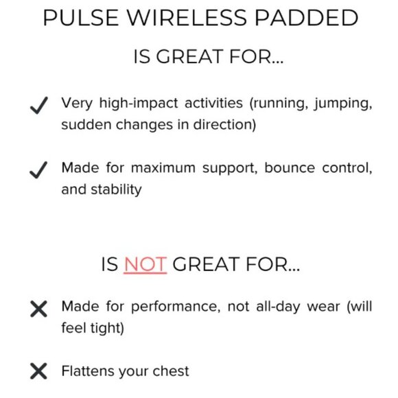 BNWT Pulse Wireless Padded Sports Bra, 36 D/DD Cup - Picture 7 of 11